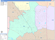 Layton  Wall Map Color Cast Style