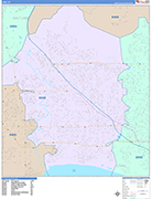 Lehi  Wall Map Color Cast Style