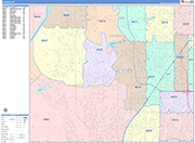 Lenexa  Wall Map Color Cast Style