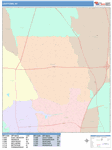 Levittown  Wall Map Color Cast Style