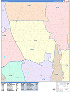 Levittown  Wall Map Color Cast Style