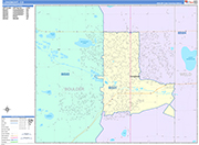 Longmont  Wall Map Color Cast Style