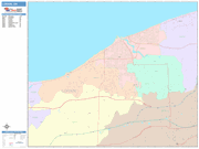 Lorain  Wall Map Color Cast Style