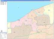 Lorain  Wall Map Color Cast Style