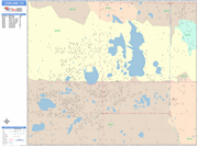 Loveland  Wall Map Color Cast Style