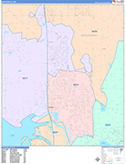 Marysville Wall Map Color Cast Style