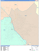 Medford Wall Map Color Cast Style