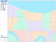 Metairie  Wall Map Color Cast Style