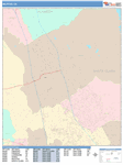 Milpitas Wall Map Color Cast Style