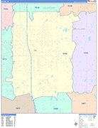 Moore  Wall Map Color Cast Style