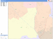 Murrieta Wall Map Color Cast Style