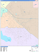 Nampa  Wall Map Color Cast Style