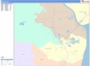 Novato  Wall Map Color Cast Style