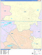 O'Fallon  Wall Map Color Cast Style