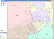 Odessa  Wall Map Color Cast Style