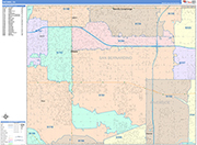 Ontario  Wall Map Color Cast Style