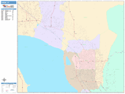 Orem  Wall Map Color Cast Style