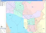 Orem  Wall Map Color Cast Style