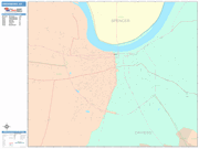 Owensboro  Wall Map Color Cast Style