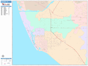 Oxnard Wall Map Color Cast Style