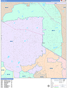 Palatine  Wall Map Color Cast Style