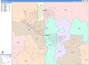 Palmdale  Wall Map Color Cast Style