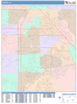 Paradise Wall Map Color Cast Style