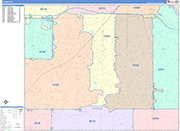 Parma  Wall Map Color Cast Style
