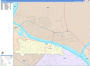 Pasco Wall Map Color Cast Style