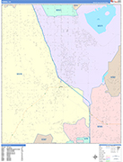 Perris  Wall Map Color Cast Style