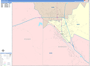Pocatello  Wall Map Color Cast Style