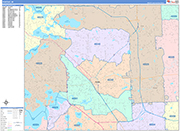 Pontiac  Wall Map Color Cast Style