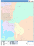 Provo  Wall Map Color Cast Style