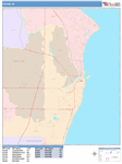 Racine  Wall Map Color Cast Style