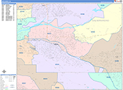 Redlands  Wall Map Color Cast Style