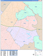 Reston Wall Map Color Cast Style