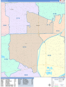 Rosemead  Wall Map Color Cast Style