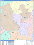 Roswell  Wall Map Color Cast Style