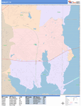 Rowlett  Wall Map Color Cast Style