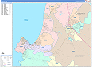 Salinas  Wall Map Color Cast Style