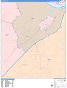 Salisbury  Wall Map Color Cast Style