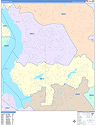 Sammamish Wall Map Color Cast Style