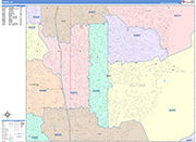 Sandy  Wall Map Color Cast Style