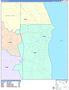 Sheboygan  Wall Map Color Cast Style