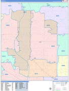 Skokie  Wall Map Color Cast Style