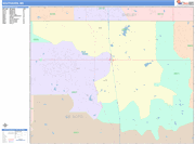 Southaven  Wall Map Color Cast Style