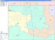 Southaven  Wall Map Color Cast Style