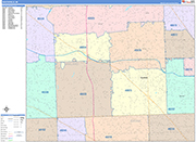 Southfield  Wall Map Color Cast Style