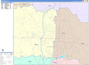 Springdale  Wall Map Color Cast Style