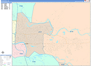 Springfield Wall Map Color Cast Style